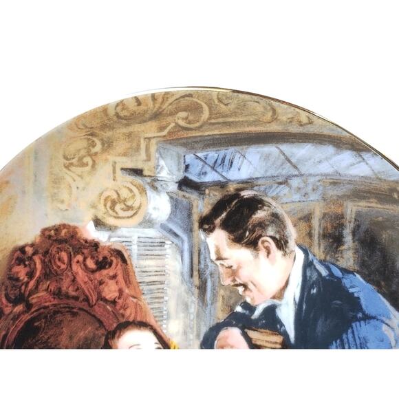 Gone With The Wind Scarlett And Rhett Honeymoon 1990 Plate Wall Decor Fine China - Picture 7 of 13